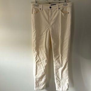 Talbot petite white corduroy jeans